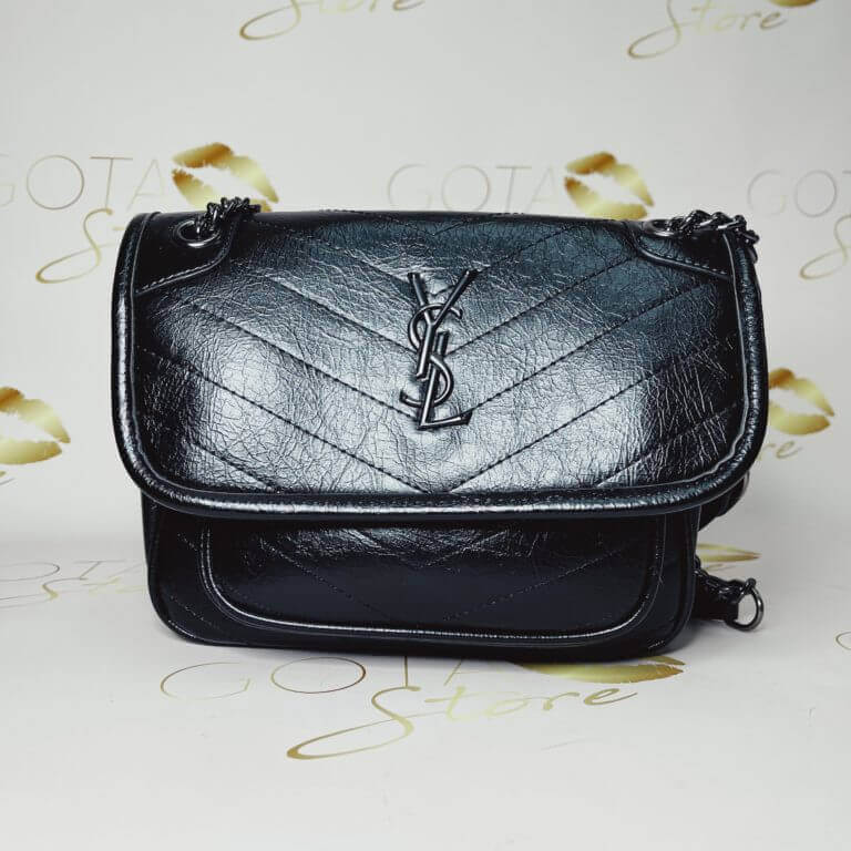 YSL Black Quilted Leather Medium Women's Purse - Shoulder Bag