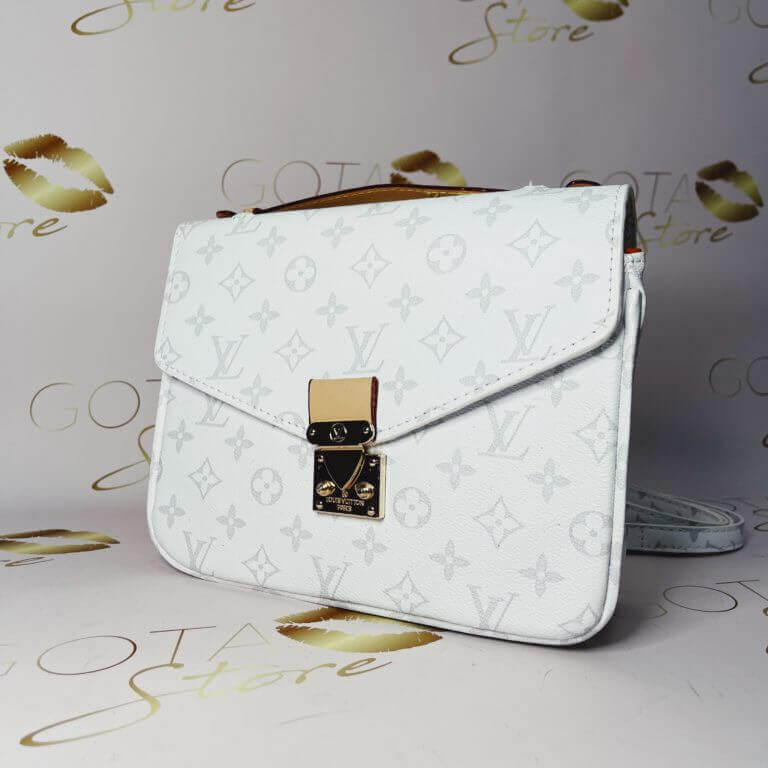 Stylish Companion- LV White Monogram Pochette - Shoulder Women's Bag