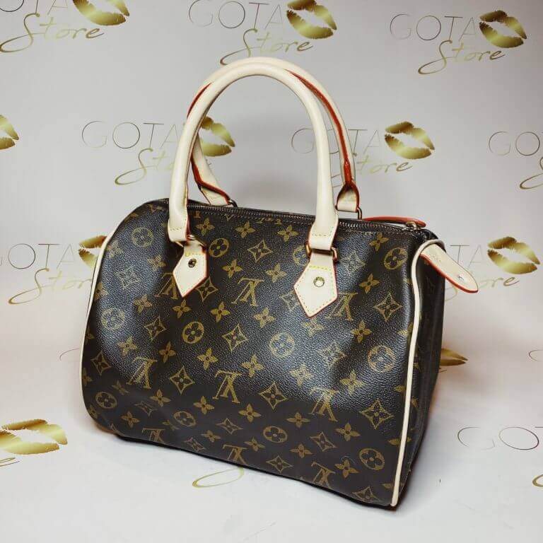 LV Speedy 25 Brown Leather Women's Handbag with Classic Monogram